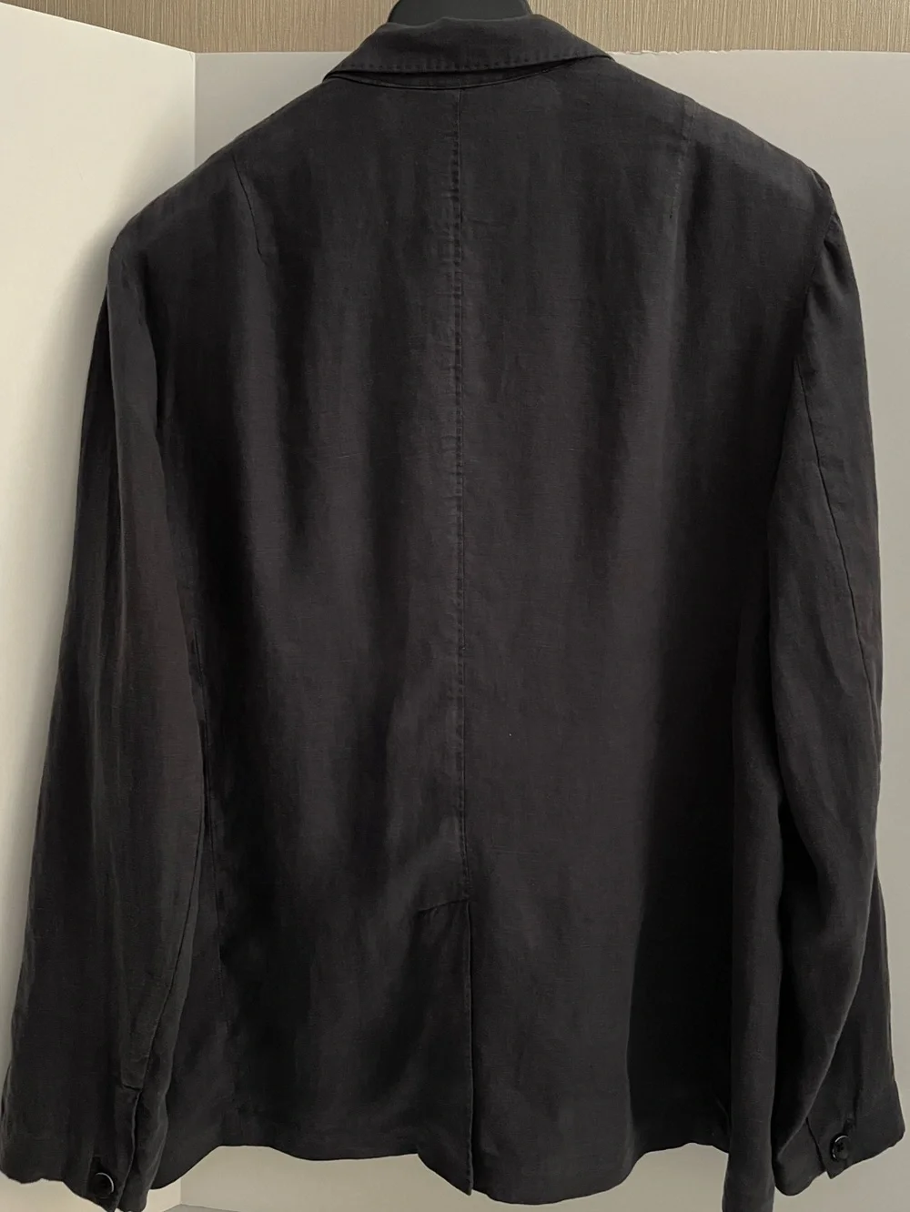 RAG & BONE WASHED DISTRESSED 100% FINE LINEN Notch Collar Blazer